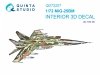 Quinta Studio QD72207 MiG-25BM 3D-Printed & coloured Interior on decal paper (ICM) 1/72